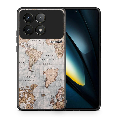 World Map - Xiaomi Poco F6 Pro 5G θήκη