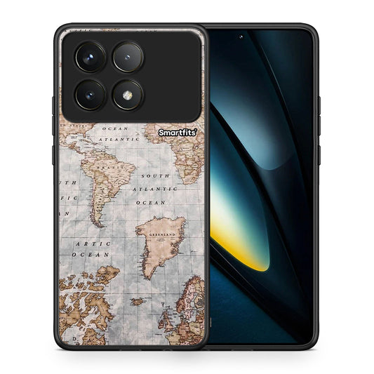 World Map - Xiaomi Poco F6 Pro 5G θήκη