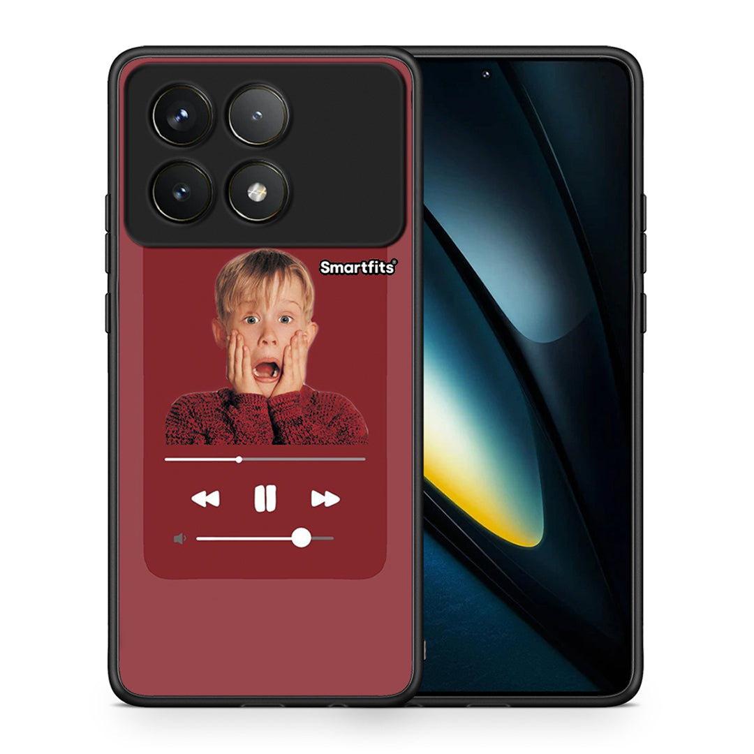 Θήκη Xiaomi Poco F6 Pro 5G Xmas Alone Music από τη Smartfits με σχέδιο στο πίσω μέρος και μαύρο περίβλημα | Xiaomi Poco F6 Pro 5G Xmas Alone Music case with colorful back and black bezels