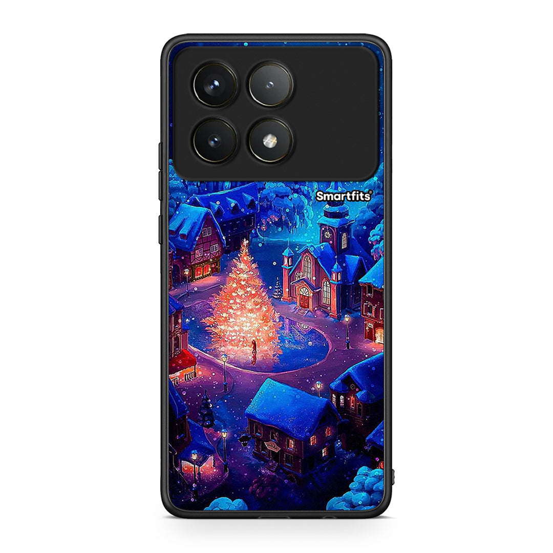 Xiaomi Poco F6 Pro 5G Xmas Village θήκη από τη Smartfits με σχέδιο στο πίσω μέρος και μαύρο περίβλημα | Smartphone case with colorful back and black bezels by Smartfits