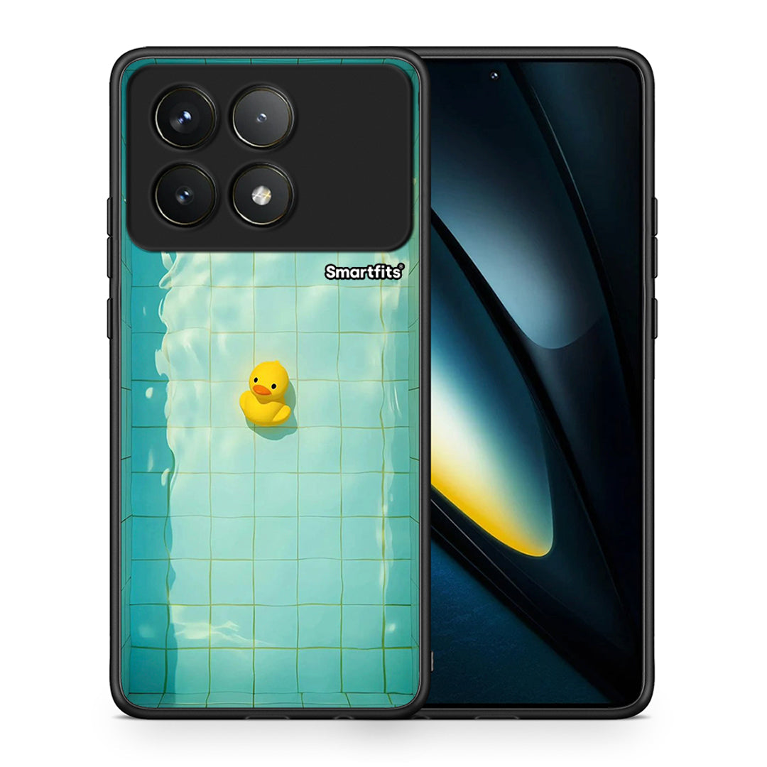 Θήκη Xiaomi Poco F6 Pro 5G Yellow Duck από τη Smartfits με σχέδιο στο πίσω μέρος και μαύρο περίβλημα | Xiaomi Poco F6 Pro 5G Yellow Duck case with colorful back and black bezels