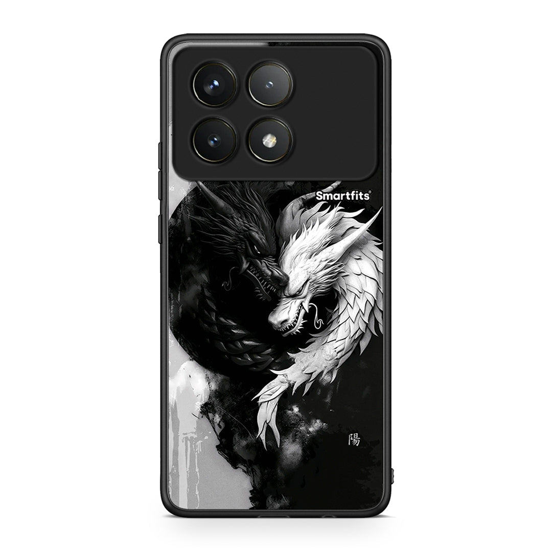 Xiaomi Poco F6 Pro 5G Yin Yang Θήκη από τη Smartfits με σχέδιο στο πίσω μέρος και μαύρο περίβλημα | Smartphone case with colorful back and black bezels by Smartfits