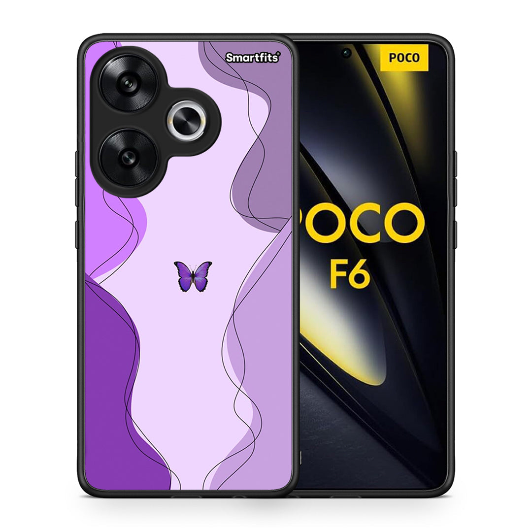 Purple Mariposa - Xiaomi Poco F6 θήκη