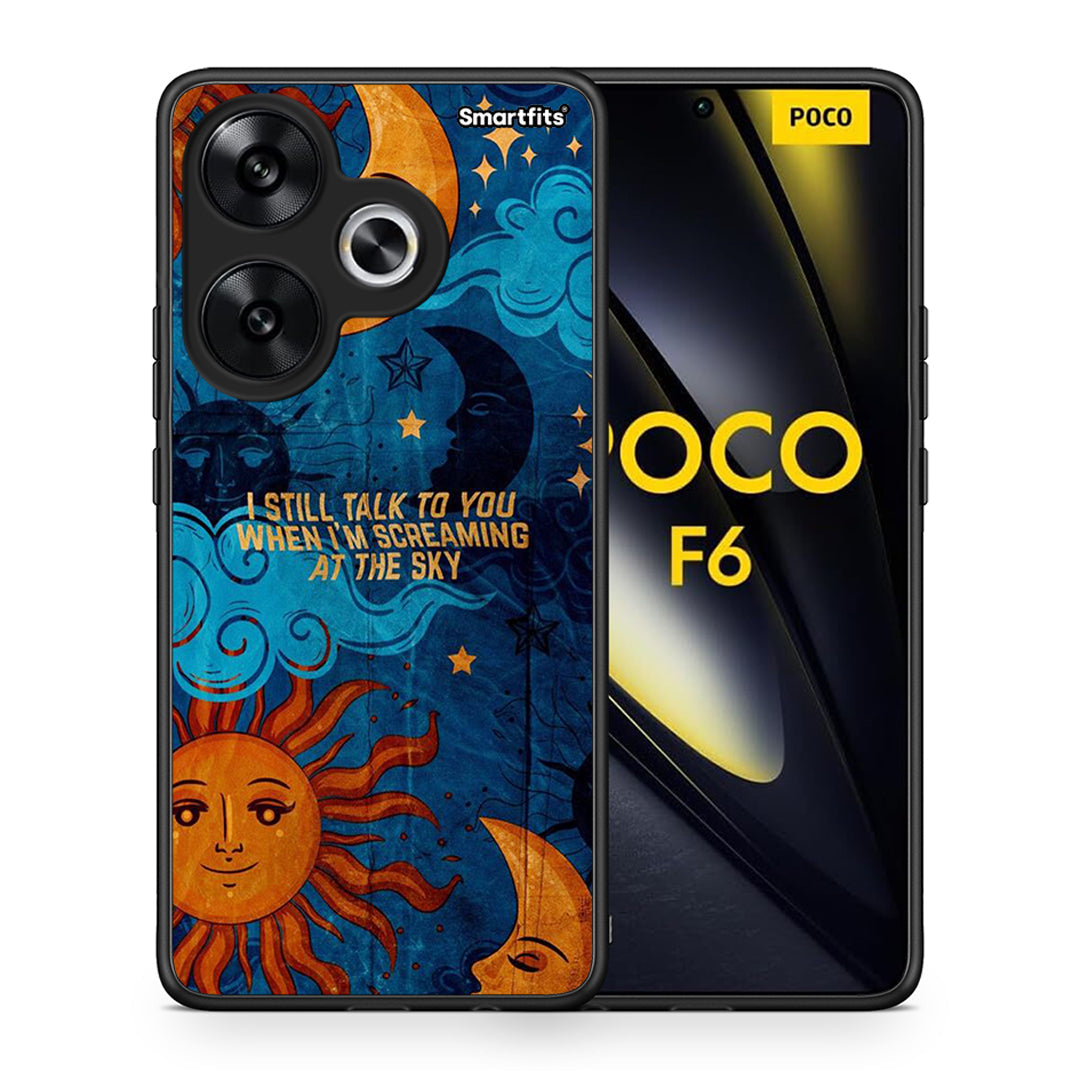 Θήκη Xiaomi Poco F6 Screaming Sky από τη Smartfits με σχέδιο στο πίσω μέρος και μαύρο περίβλημα | Xiaomi Poco F6 Screaming Sky case with colorful back and black bezels