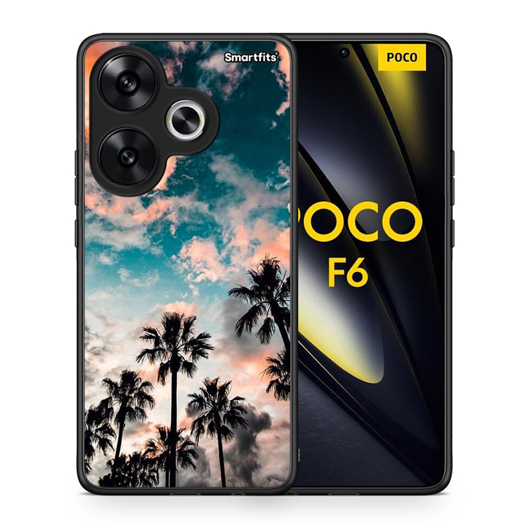 Θήκη Xiaomi Poco F6 Sky Summer από τη Smartfits με σχέδιο στο πίσω μέρος και μαύρο περίβλημα | Xiaomi Poco F6 Sky Summer case with colorful back and black bezels