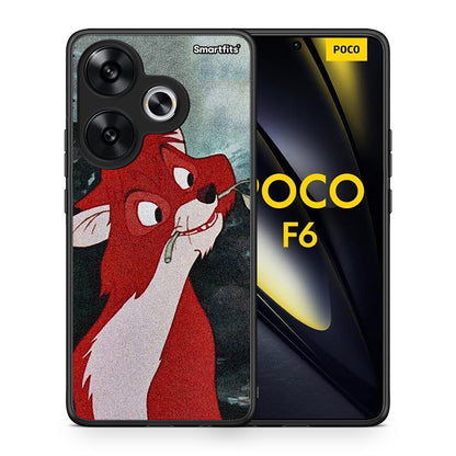 Θήκη Xiaomi Poco F6 Tod And Vixey Love 1 από τη Smartfits με σχέδιο στο πίσω μέρος και μαύρο περίβλημα | Xiaomi Poco F6 Tod And Vixey Love 1 case with colorful back and black bezels