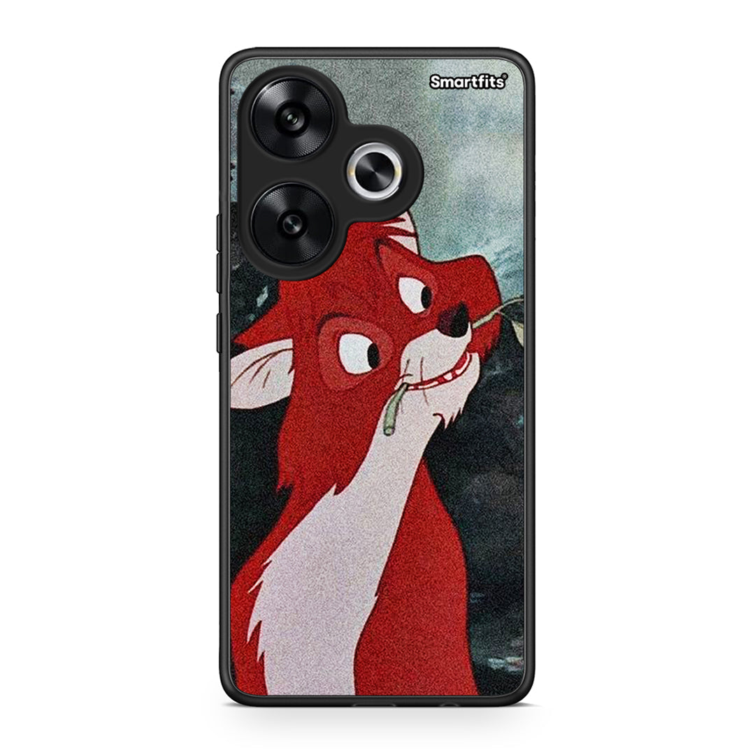 Xiaomi Poco F6 Tod And Vixey Love 1 θήκη από τη Smartfits με σχέδιο στο πίσω μέρος και μαύρο περίβλημα | Smartphone case with colorful back and black bezels by Smartfits