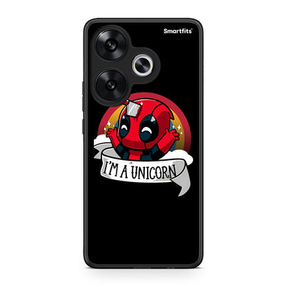 Xiaomi Poco F6 Unicorn Deadpool θήκη από τη Smartfits με σχέδιο στο πίσω μέρος και μαύρο περίβλημα | Smartphone case with colorful back and black bezels by Smartfits