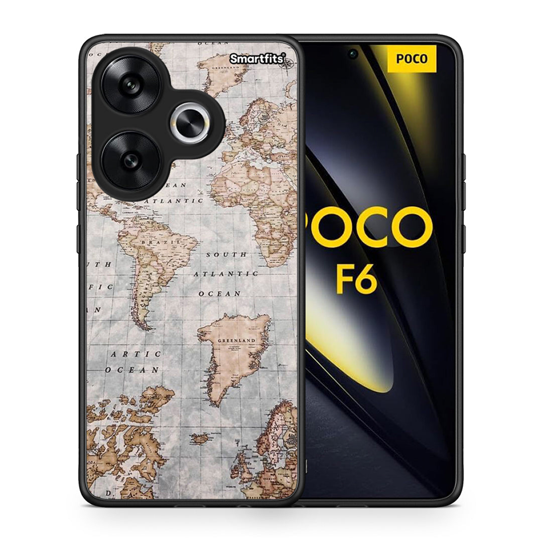 World Map - Xiaomi Poco F6 θήκη