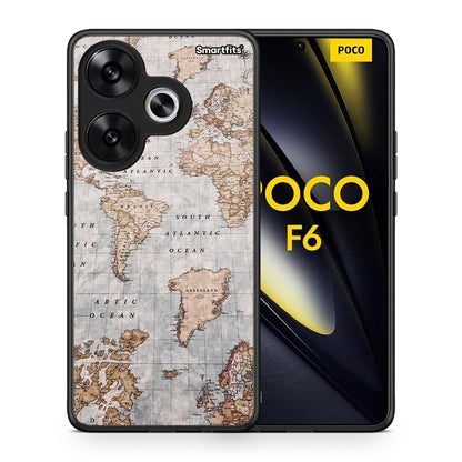 World Map - Xiaomi Poco F6 θήκη