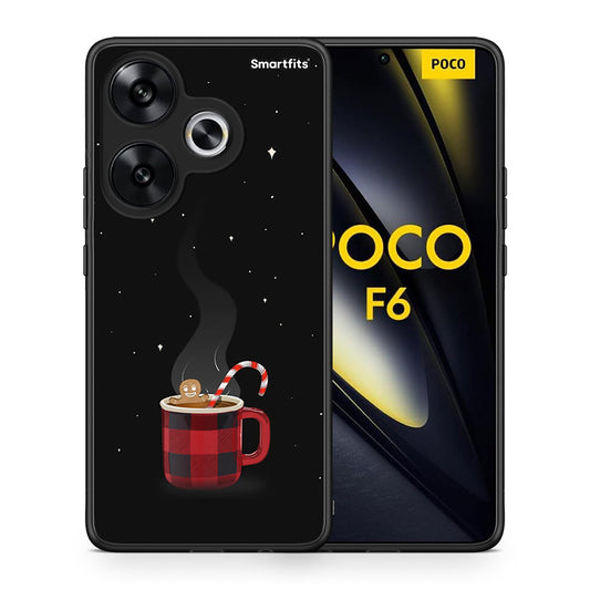 Θήκη Xiaomi Poco F6 Xmas Bathing από τη Smartfits με σχέδιο στο πίσω μέρος και μαύρο περίβλημα | Xiaomi Poco F6 Xmas Bathing case with colorful back and black bezels