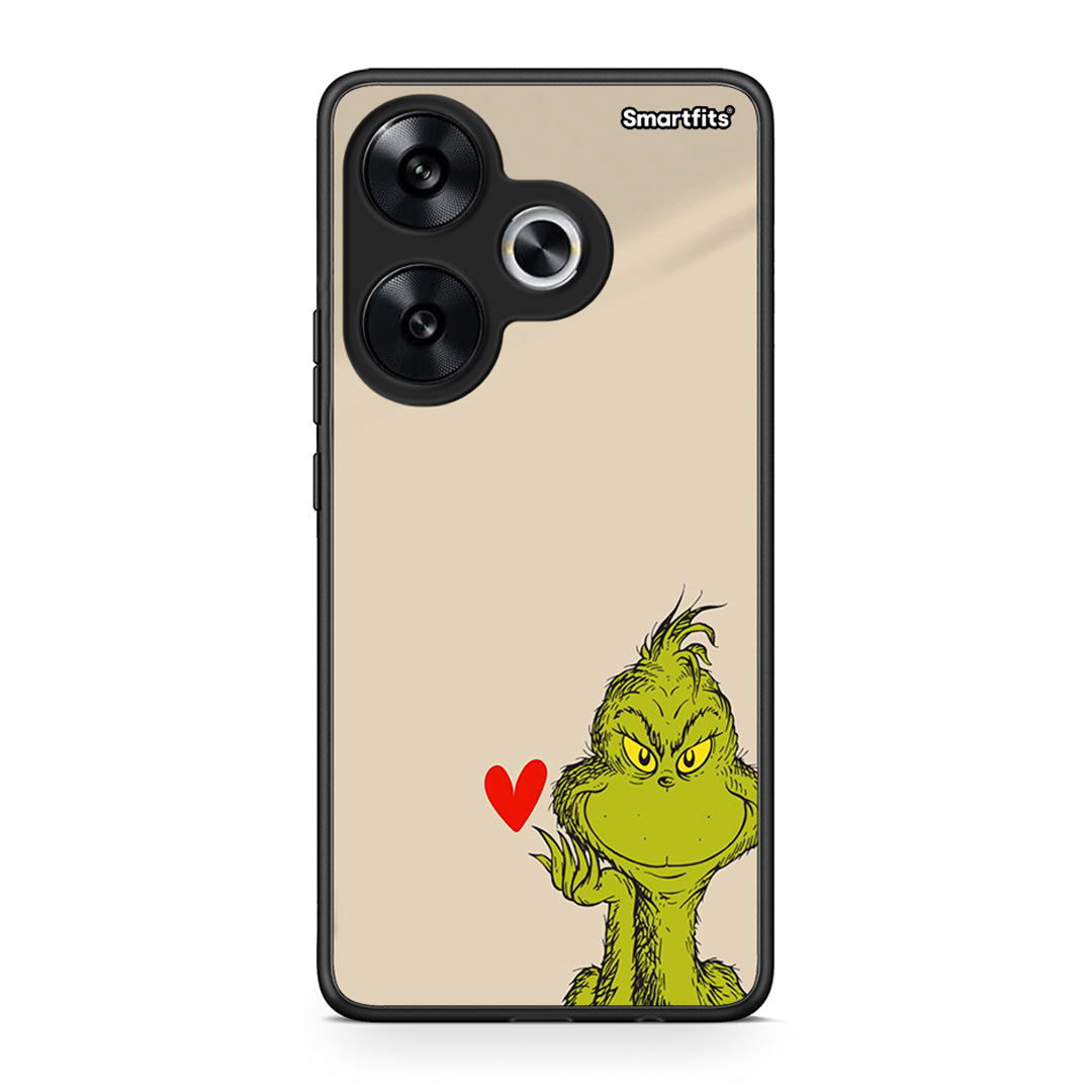 Xiaomi Poco F6 Xmas Grinch θήκη από τη Smartfits με σχέδιο στο πίσω μέρος και μαύρο περίβλημα | Smartphone case with colorful back and black bezels by Smartfits