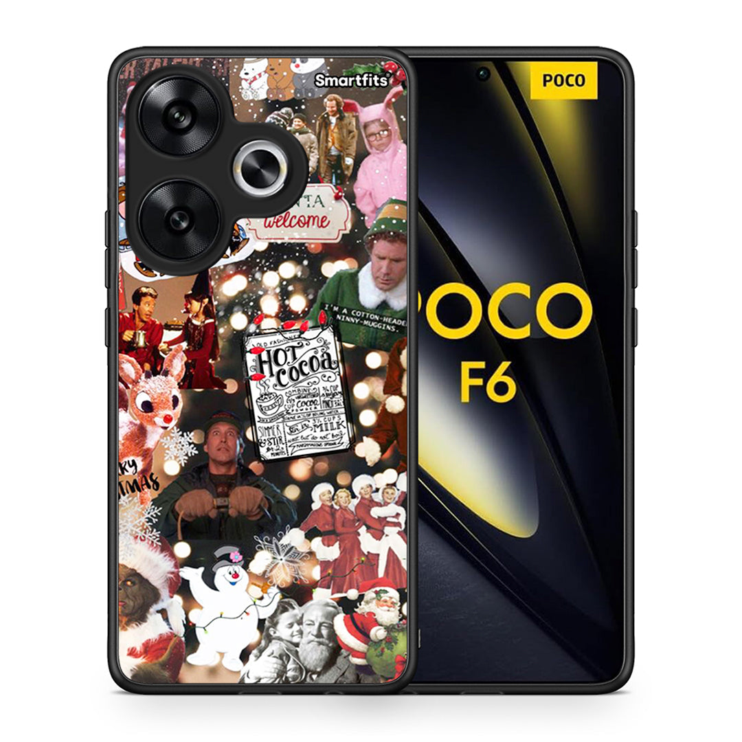 Θήκη Xiaomi Poco F6 Xmas Movies από τη Smartfits με σχέδιο στο πίσω μέρος και μαύρο περίβλημα | Xiaomi Poco F6 Xmas Movies case with colorful back and black bezels