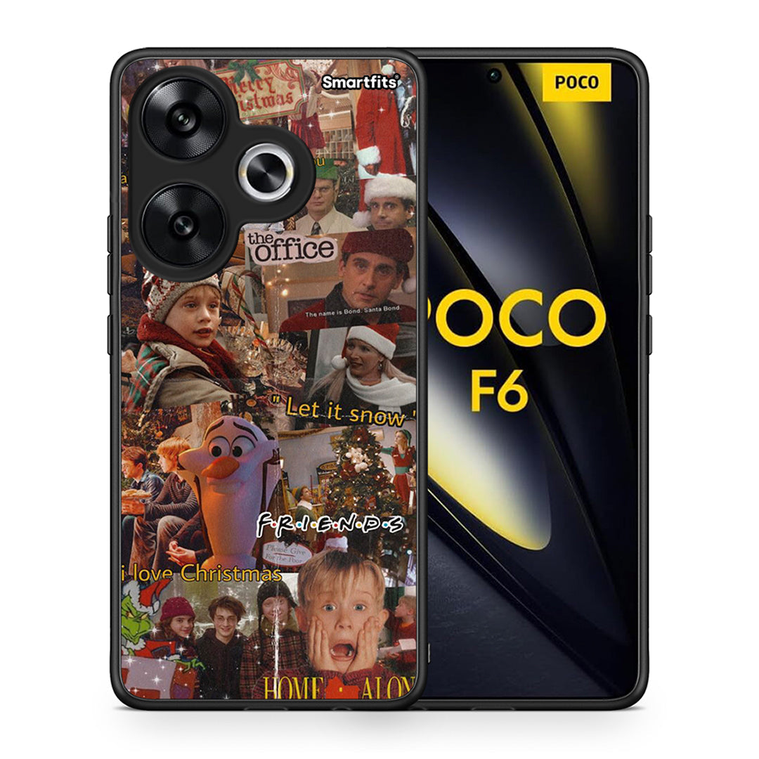 Θήκη Xiaomi Poco F6 Xmas Wishes από τη Smartfits με σχέδιο στο πίσω μέρος και μαύρο περίβλημα | Xiaomi Poco F6 Xmas Wishes case with colorful back and black bezels