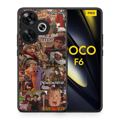 Θήκη Xiaomi Poco F6 Xmas Wishes από τη Smartfits με σχέδιο στο πίσω μέρος και μαύρο περίβλημα | Xiaomi Poco F6 Xmas Wishes case with colorful back and black bezels