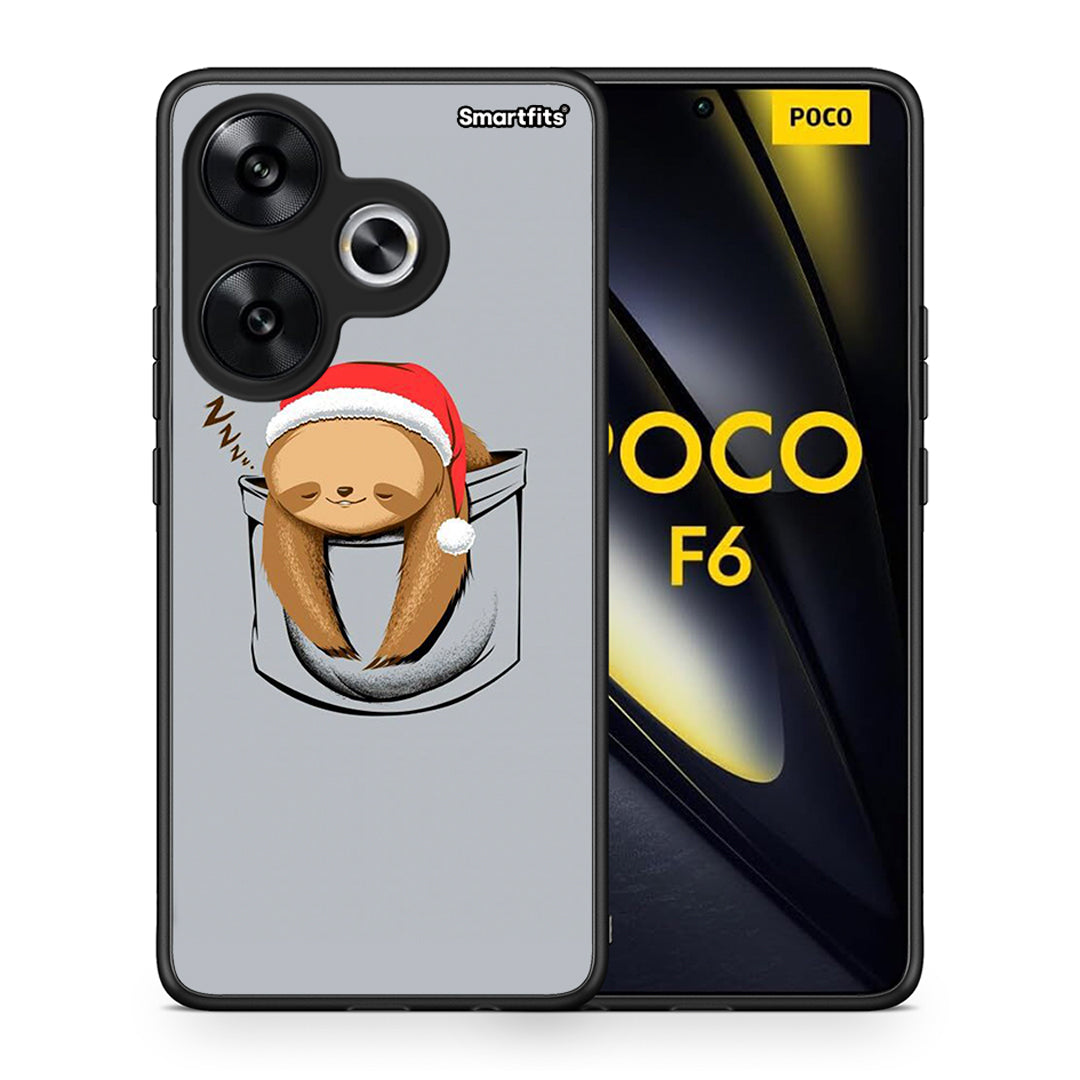 Θήκη Xiaomi Poco F6 Xmas Zzzz από τη Smartfits με σχέδιο στο πίσω μέρος και μαύρο περίβλημα | Xiaomi Poco F6 Xmas Zzzz case with colorful back and black bezels