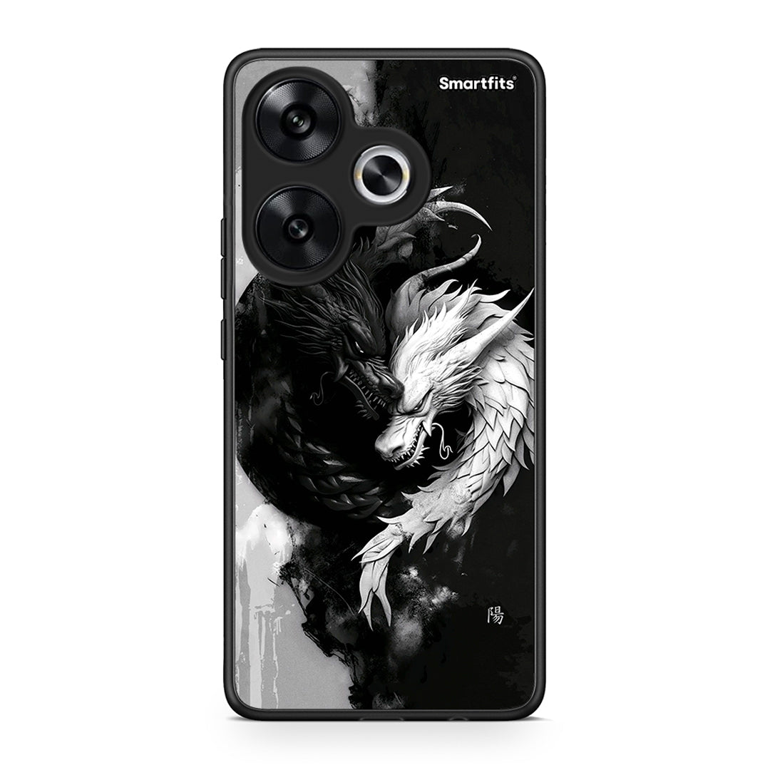 Xiaomi Poco F6 Yin Yang Θήκη από τη Smartfits με σχέδιο στο πίσω μέρος και μαύρο περίβλημα | Smartphone case with colorful back and black bezels by Smartfits