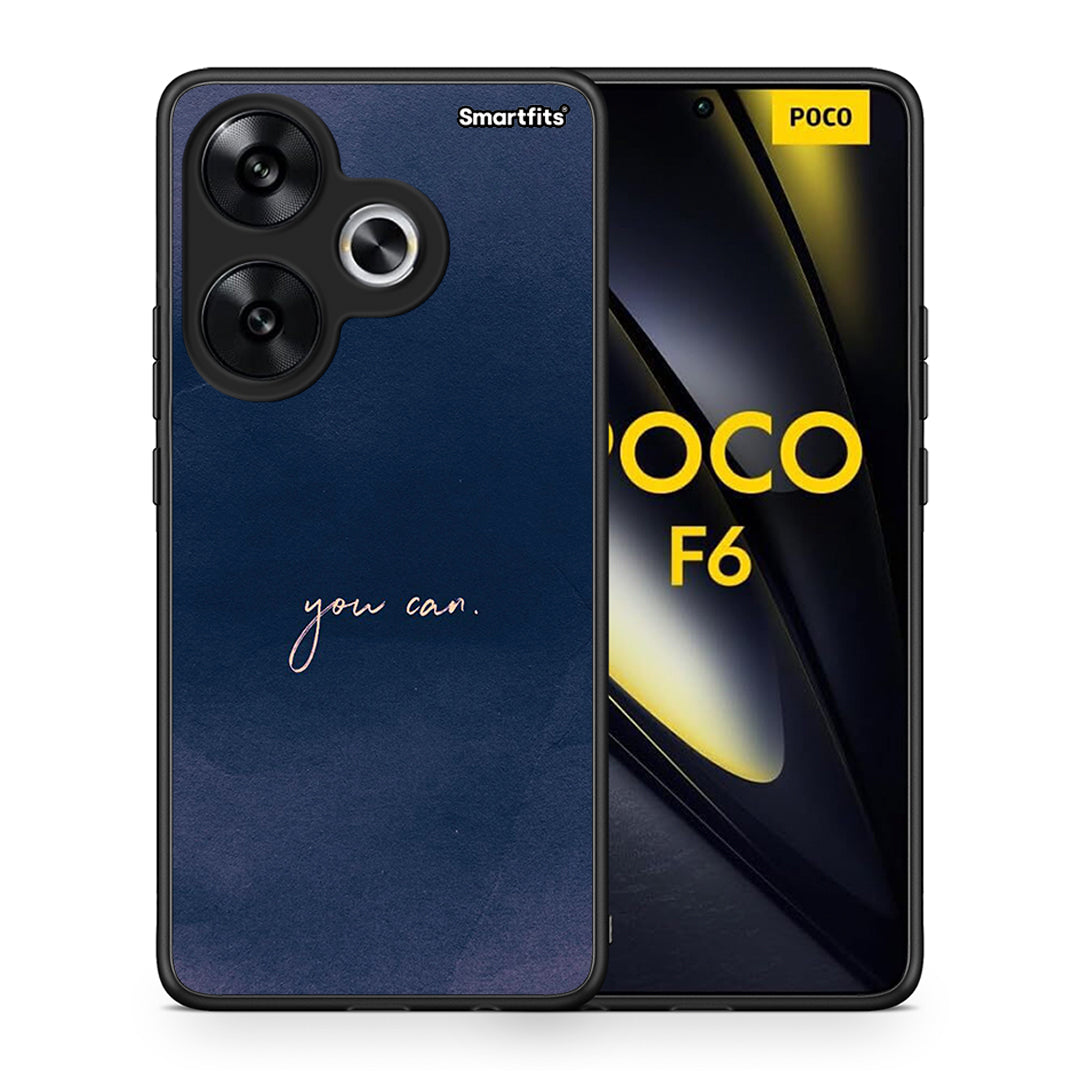 Θήκη Xiaomi Poco F6 You Can από τη Smartfits με σχέδιο στο πίσω μέρος και μαύρο περίβλημα | Xiaomi Poco F6 You Can case with colorful back and black bezels