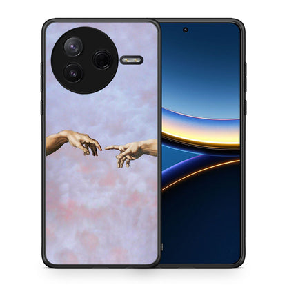 Θήκη Xiaomi Poco F7 Pro Adam Hand από τη Smartfits με σχέδιο στο πίσω μέρος και μαύρο περίβλημα | Xiaomi Poco F7 Pro Adam Hand case with colorful back and black bezels