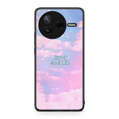 Xiaomi Poco F7 Pro Anti Social Θήκη Αγίου Βαλεντίνου από τη Smartfits με σχέδιο στο πίσω μέρος και μαύρο περίβλημα | Smartphone case with colorful back and black bezels by Smartfits