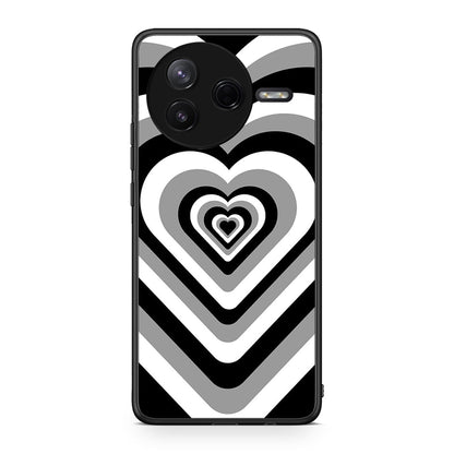 Xiaomi Poco F7 Pro Black Hearts θήκη από τη Smartfits με σχέδιο στο πίσω μέρος και μαύρο περίβλημα | Smartphone case with colorful back and black bezels by Smartfits