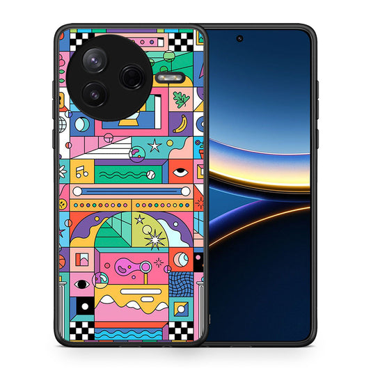 Θήκη Xiaomi Poco F7 Pro Bubbles Soap από τη Smartfits με σχέδιο στο πίσω μέρος και μαύρο περίβλημα | Xiaomi Poco F7 Pro Bubbles Soap case with colorful back and black bezels