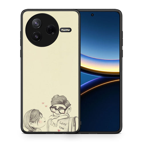 Θήκη Xiaomi Poco F7 Pro Carl And Ellie από τη Smartfits με σχέδιο στο πίσω μέρος και μαύρο περίβλημα | Xiaomi Poco F7 Pro Carl And Ellie case with colorful back and black bezels