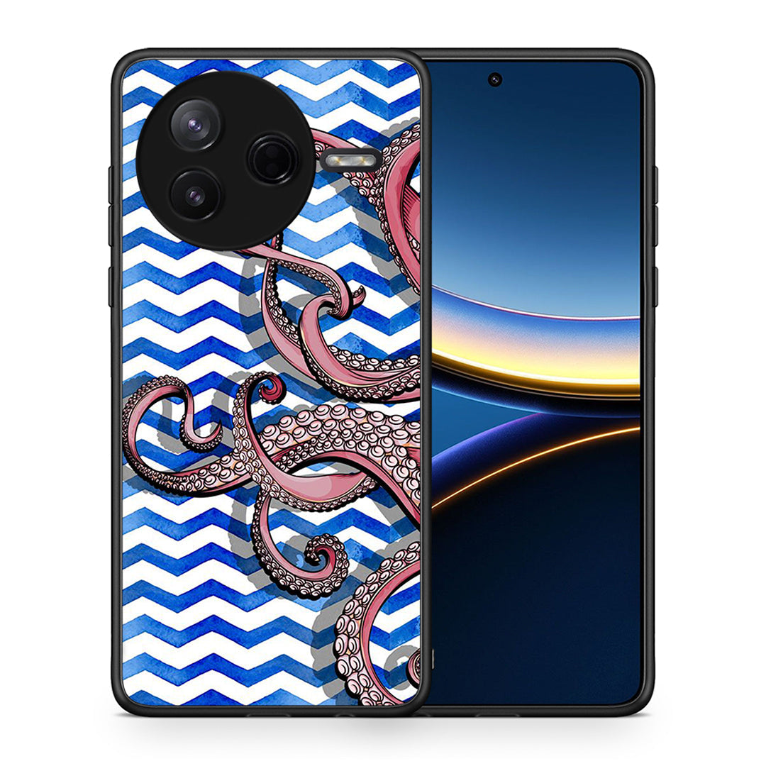 Θήκη Xiaomi Poco F7 Pro Chevron Devilfish από τη Smartfits με σχέδιο στο πίσω μέρος και μαύρο περίβλημα | Xiaomi Poco F7 Pro Chevron Devilfish case with colorful back and black bezels