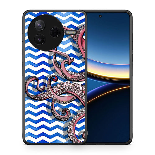 Θήκη Xiaomi Poco F7 Pro Chevron Devilfish από τη Smartfits με σχέδιο στο πίσω μέρος και μαύρο περίβλημα | Xiaomi Poco F7 Pro Chevron Devilfish case with colorful back and black bezels
