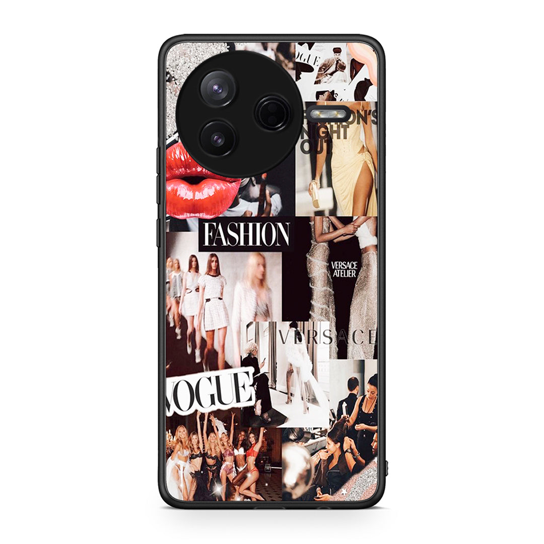 Xiaomi Poco F7 Pro Collage Fashion Θήκη Αγίου Βαλεντίνου από τη Smartfits με σχέδιο στο πίσω μέρος και μαύρο περίβλημα | Smartphone case with colorful back and black bezels by Smartfits