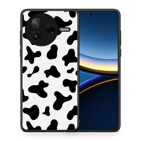 Θήκη Xiaomi Poco F7 Pro Cow Print από τη Smartfits με σχέδιο στο πίσω μέρος και μαύρο περίβλημα | Xiaomi Poco F7 Pro Cow Print case with colorful back and black bezels