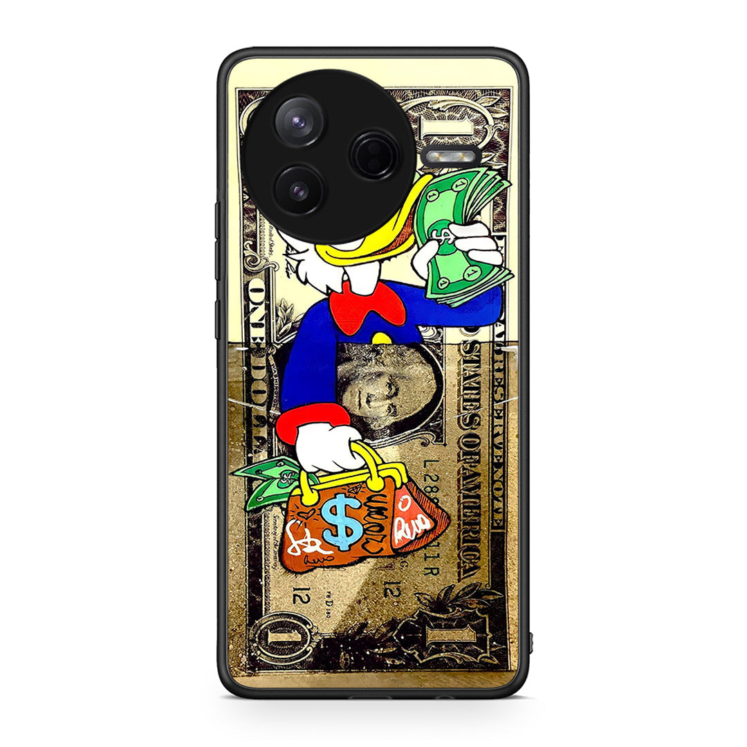 Xiaomi Poco F7 Pro Duck Money Θήκη από τη Smartfits με σχέδιο στο πίσω μέρος και μαύρο περίβλημα | Smartphone case with colorful back and black bezels by Smartfits