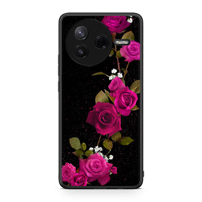4 - Xiaomi Poco F7 Pro Red Roses Flower case, cover, bumper