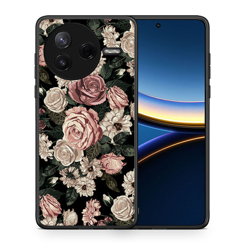 Θήκη Xiaomi Poco F7 Pro Wild Roses Flower από τη Smartfits με σχέδιο στο πίσω μέρος και μαύρο περίβλημα | Xiaomi Poco F7 Pro Wild Roses Flower case with colorful back and black bezels