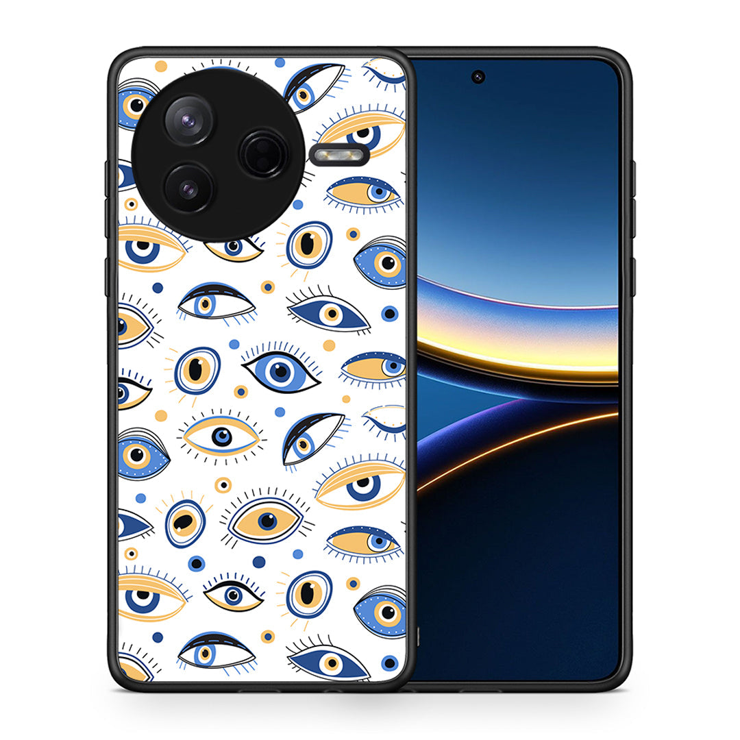 Θήκη Xiaomi Poco F7 Pro Ftou Ftou από τη Smartfits με σχέδιο στο πίσω μέρος και μαύρο περίβλημα | Xiaomi Poco F7 Pro Ftou Ftou case with colorful back and black bezels