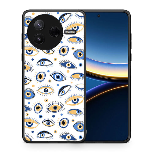 Θήκη Xiaomi Poco F7 Pro Ftou Ftou από τη Smartfits με σχέδιο στο πίσω μέρος και μαύρο περίβλημα | Xiaomi Poco F7 Pro Ftou Ftou case with colorful back and black bezels