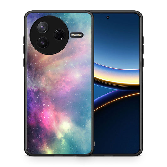 Θήκη Xiaomi Poco F7 Pro Rainbow Galaxy από τη Smartfits με σχέδιο στο πίσω μέρος και μαύρο περίβλημα | Xiaomi Poco F7 Pro Rainbow Galaxy case with colorful back and black bezels