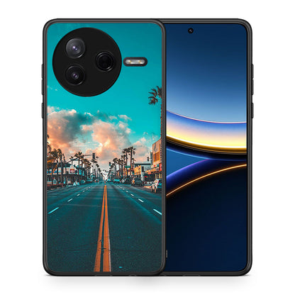 Θήκη Xiaomi Poco F7 Pro City Landscape από τη Smartfits με σχέδιο στο πίσω μέρος και μαύρο περίβλημα | Xiaomi Poco F7 Pro City Landscape case with colorful back and black bezels