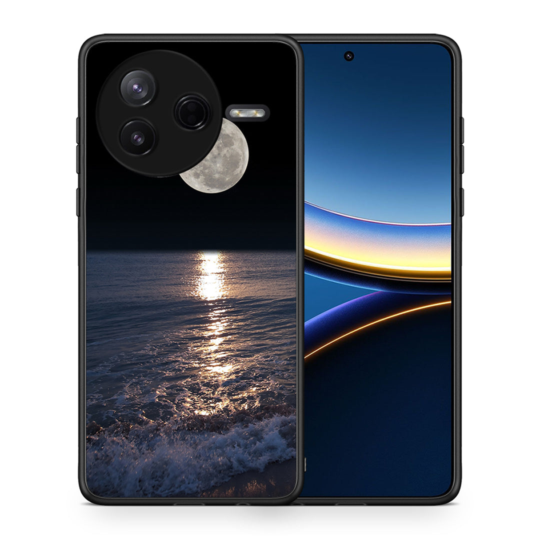 Θήκη Xiaomi Poco F7 Pro Moon Landscape από τη Smartfits με σχέδιο στο πίσω μέρος και μαύρο περίβλημα | Xiaomi Poco F7 Pro Moon Landscape case with colorful back and black bezels