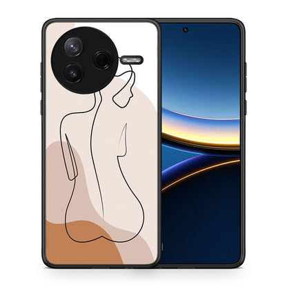 Θήκη Xiaomi Poco F7 Pro LineArt Woman από τη Smartfits με σχέδιο στο πίσω μέρος και μαύρο περίβλημα | Xiaomi Poco F7 Pro LineArt Woman case with colorful back and black bezels