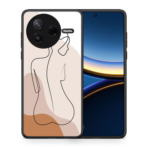 Θήκη Xiaomi Poco F7 Pro LineArt Woman από τη Smartfits με σχέδιο στο πίσω μέρος και μαύρο περίβλημα | Xiaomi Poco F7 Pro LineArt Woman case with colorful back and black bezels