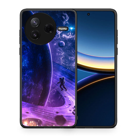 Θήκη Xiaomi Poco F7 Pro Lost Astronaut από τη Smartfits με σχέδιο στο πίσω μέρος και μαύρο περίβλημα | Xiaomi Poco F7 Pro Lost Astronaut case with colorful back and black bezels