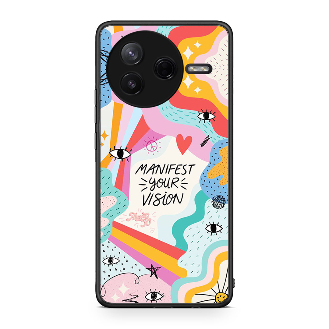 Xiaomi Poco F7 Pro Manifest Your Vision θήκη από τη Smartfits με σχέδιο στο πίσω μέρος και μαύρο περίβλημα | Smartphone case with colorful back and black bezels by Smartfits