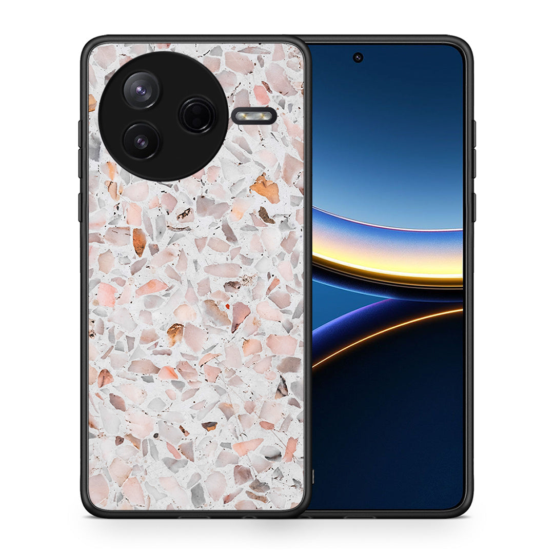 Θήκη Xiaomi Poco F7 Pro Marble Terrazzo από τη Smartfits με σχέδιο στο πίσω μέρος και μαύρο περίβλημα | Xiaomi Poco F7 Pro Marble Terrazzo case with colorful back and black bezels