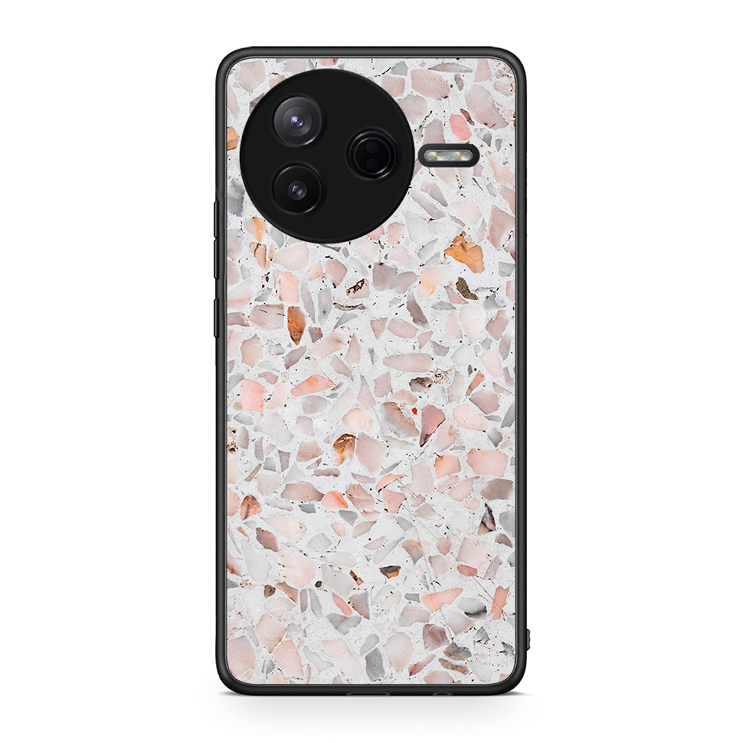 Xiaomi Poco F7 Pro Marble Terrazzo θήκη από τη Smartfits με σχέδιο στο πίσω μέρος και μαύρο περίβλημα | Smartphone case with colorful back and black bezels by Smartfits
