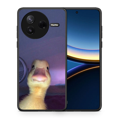 Θήκη Xiaomi Poco F7 Pro Meme Duck από τη Smartfits με σχέδιο στο πίσω μέρος και μαύρο περίβλημα | Xiaomi Poco F7 Pro Meme Duck case with colorful back and black bezels