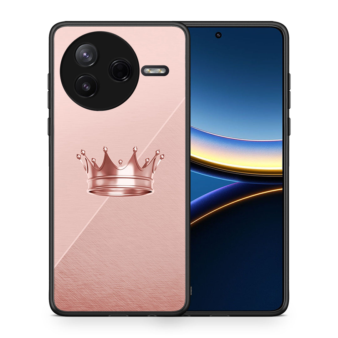 Θήκη Xiaomi Poco F7 Pro Crown Minimal από τη Smartfits με σχέδιο στο πίσω μέρος και μαύρο περίβλημα | Xiaomi Poco F7 Pro Crown Minimal case with colorful back and black bezels