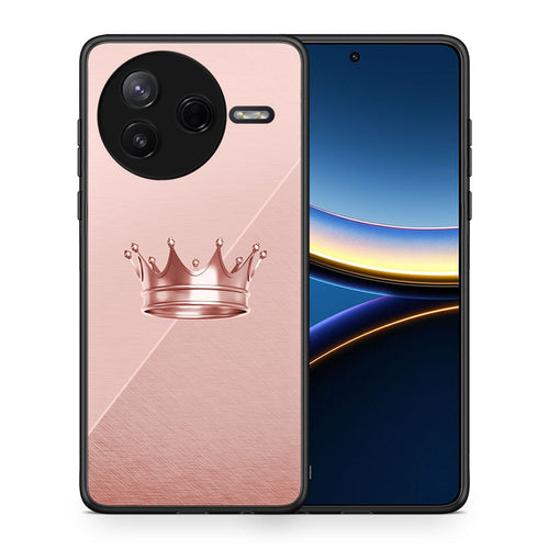 Θήκη Xiaomi Poco F7 Pro Crown Minimal από τη Smartfits με σχέδιο στο πίσω μέρος και μαύρο περίβλημα | Xiaomi Poco F7 Pro Crown Minimal case with colorful back and black bezels