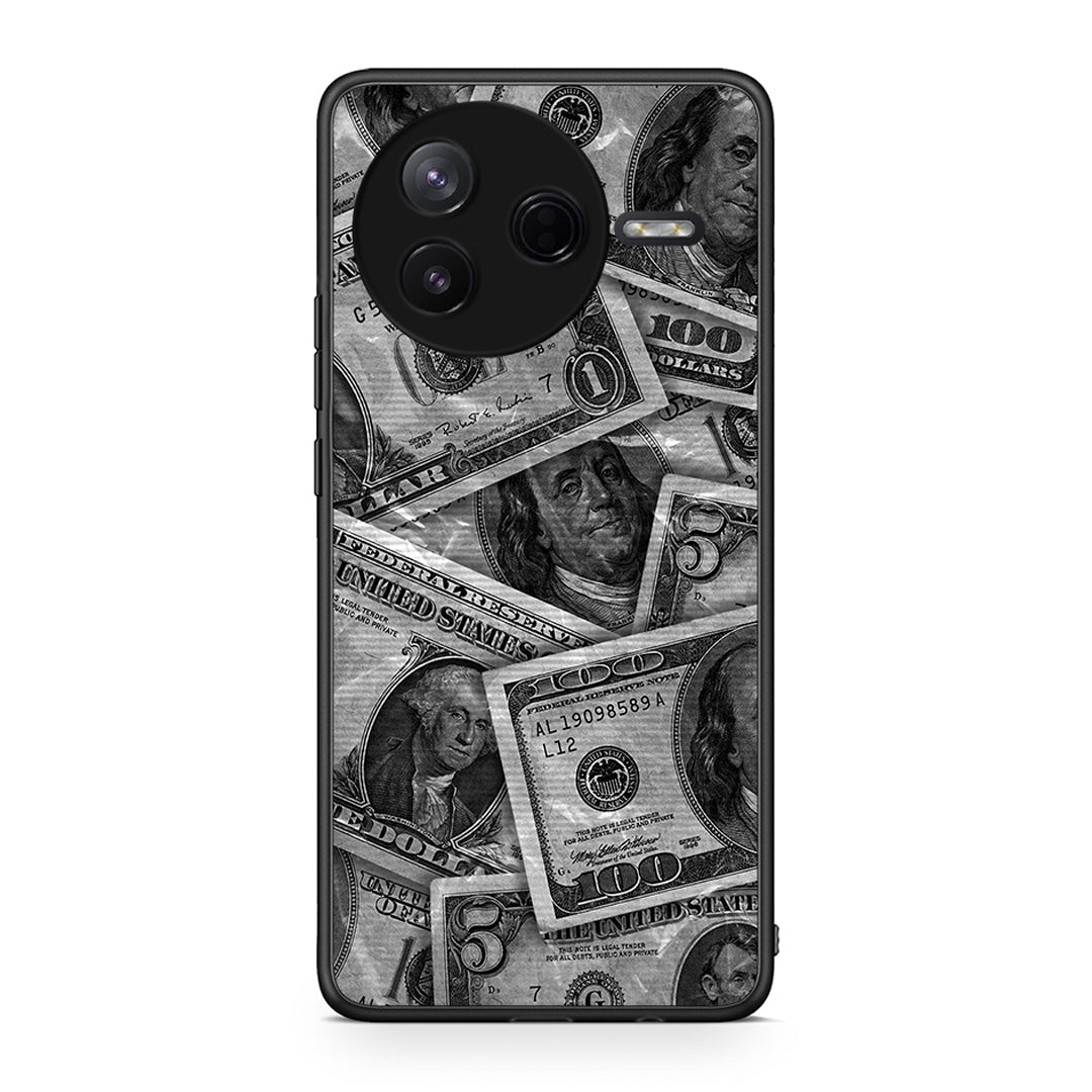 Xiaomi Poco F7 Pro Money Dollars θήκη από τη Smartfits με σχέδιο στο πίσω μέρος και μαύρο περίβλημα | Smartphone case with colorful back and black bezels by Smartfits