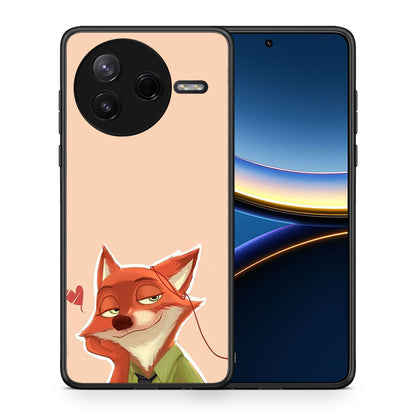 Θήκη Xiaomi Poco F7 Pro Nick Wilde And Judy Hopps Love 1 από τη Smartfits με σχέδιο στο πίσω μέρος και μαύρο περίβλημα | Xiaomi Poco F7 Pro Nick Wilde And Judy Hopps Love 1 case with colorful back and black bezels